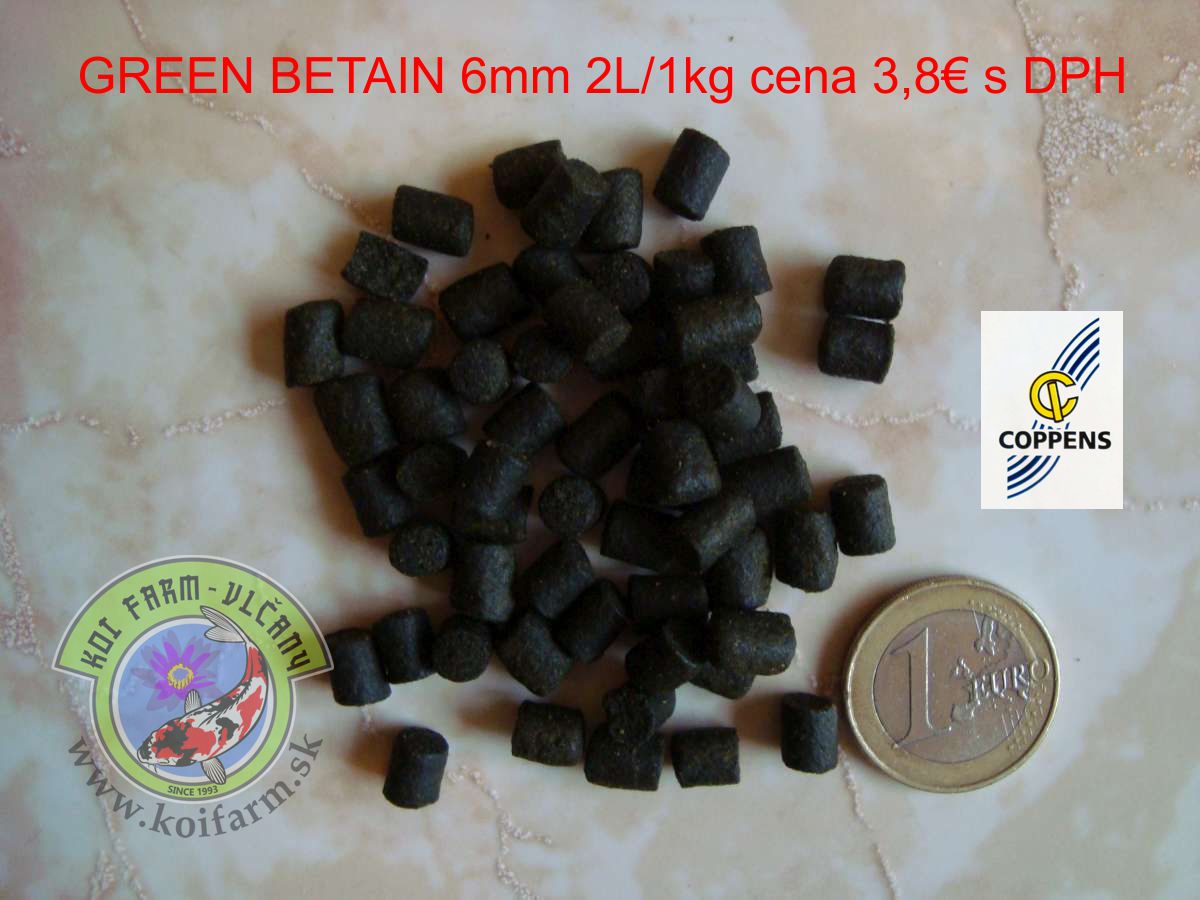 Green Betain Halibut 6mm cena 4,2€/1kg s DPH 