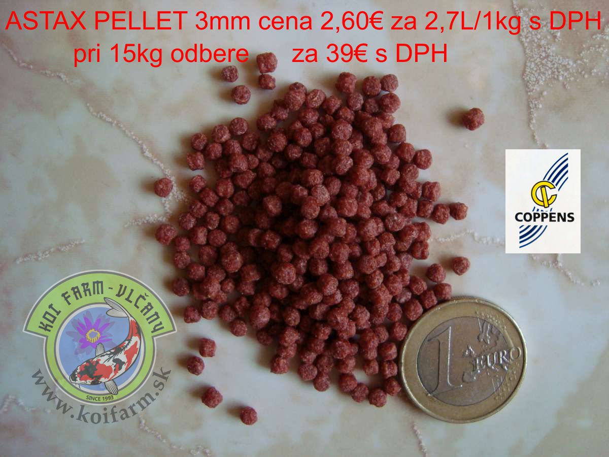 ASTAX PELLET 3mm cena 58€ za 15kg s DPH