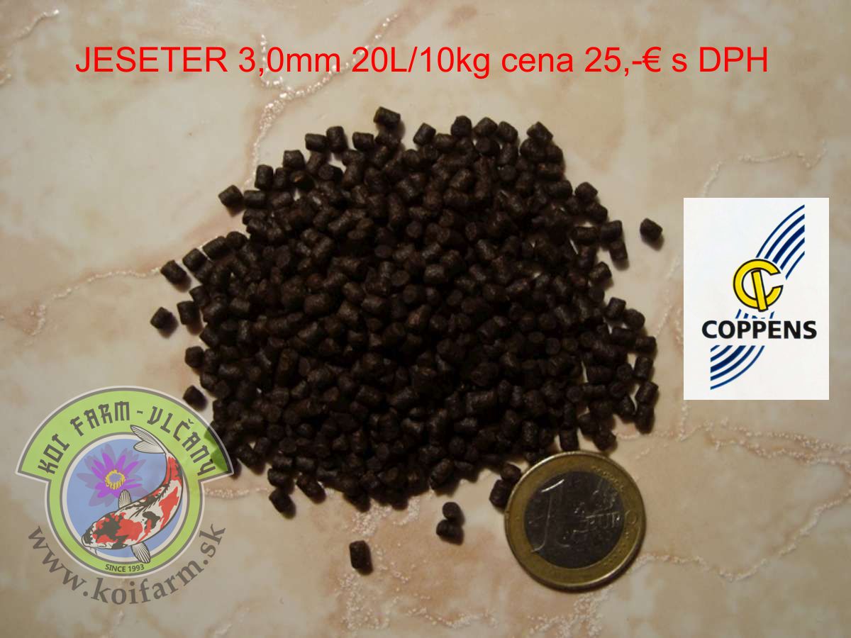 HQ krmivo pre jeseter 3.0mm 20L/10kg cena 28€